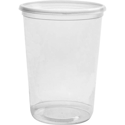 Magik 32 oz. Clear Deli Container without Lid, Plastic, Round NTL Industrial