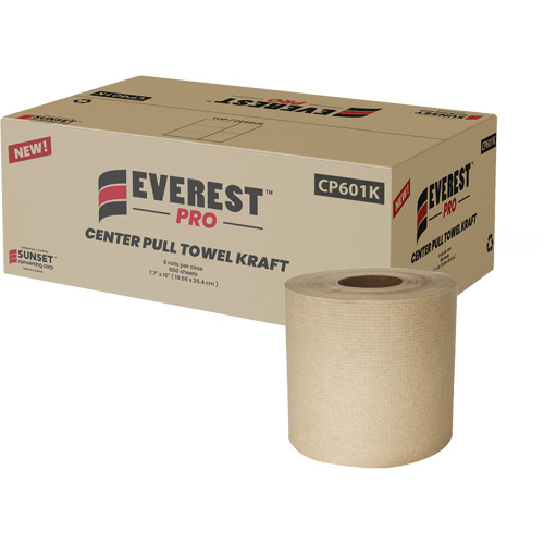 Kraft Paper Towels, 1 Ply, Centre Pull NTL Industrial