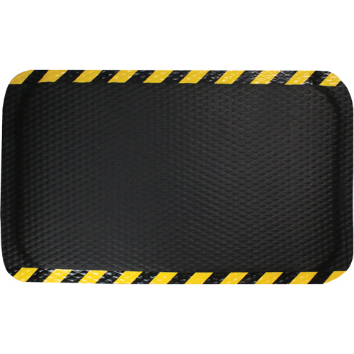 Tapis Hog Heaven, Losange, 3' x 5' x 5/8", Noir/Jaune, Nitrile NTL Industrial