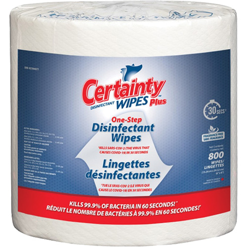 Plus Disinfectant Wipes, 7-9/10" x 5-9/10", 800 Count NTL Industrial