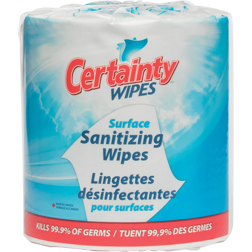 Lingettes d&eacute;sinfectantes pour surfaces, Pochette NTL Industrial