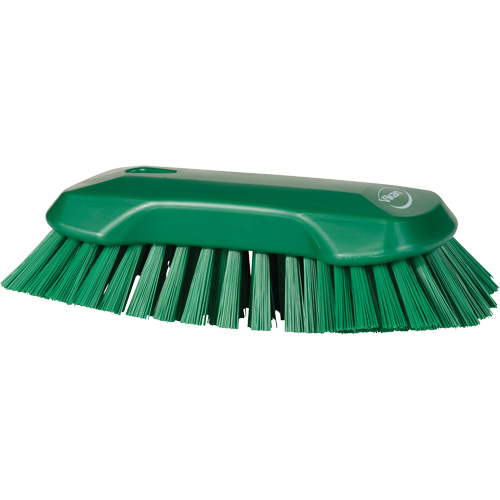 Brosse &agrave; main, Soies Tr&egrave;s ferme, Longueur de 9-1/10", Vert NTL Industrial