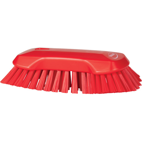 Hand Brush, Extra Stiff Bristles, 9-1/10" Long, Red NTL Industrial