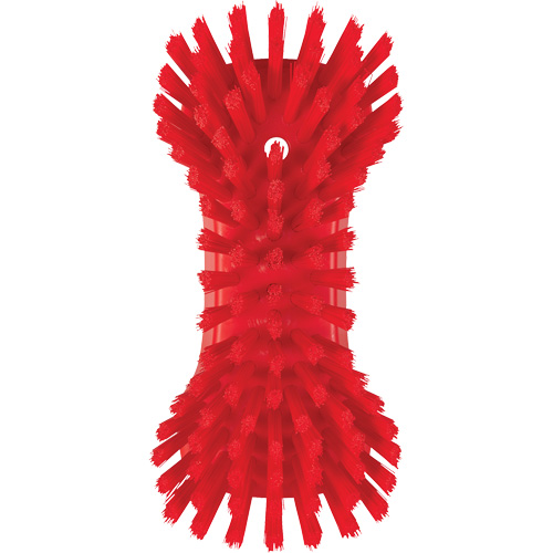 Hand Brush, Extra Stiff Bristles, 9-1/10" Long, Red NTL Industrial