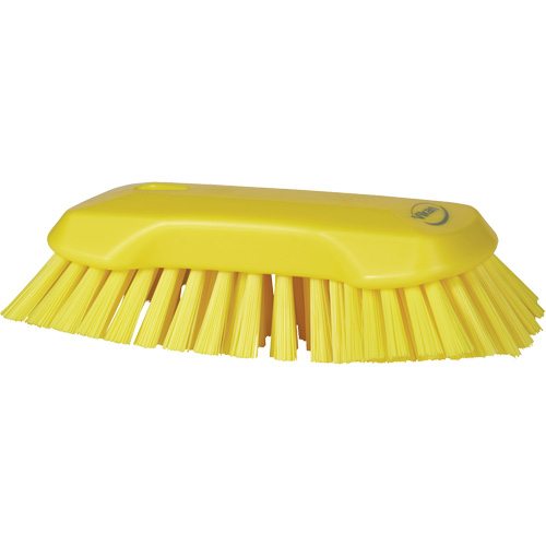 Hand Brush, Extra Stiff Bristles, 9-1/10" Long, Yellow NTL Industrial