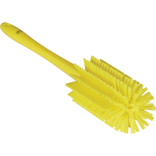 Medium Brush with Handle, Stiff Bristles, 17" Long, Yellow NTL Industrial