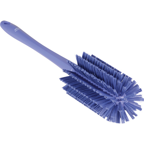 Medium Brush with Handle, Stiff Bristles, 17" Long, Purple NTL Industrial