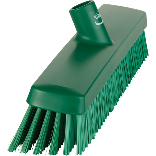Push Broom Head, Fine/Stiff Bristles, 16-1/2", Polyester/Polypropylene, Green NTL Industrial