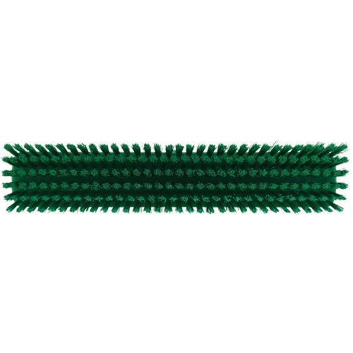 Push Broom Head, Fine/Stiff Bristles, 16-1/2", Polyester/Polypropylene, Green NTL Industrial