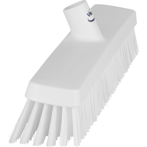 Push Broom Head, Fine/Stiff Bristles, 16-1/2", Polyester/Polypropylene, White NTL Industrial