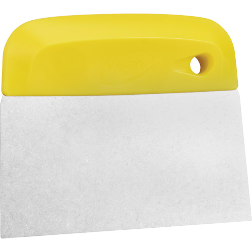 Flexible Stainless Steel Dough Cutter/Scraper, Yellow, 4-1/2" W x 5-3/4" L NTL Industrial