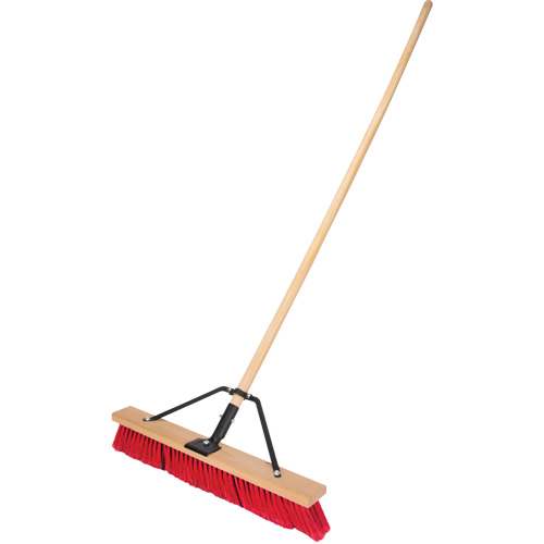 Balai-brosse &agrave; manche renforc&eacute;, 24", Moyen, Soies PVC NTL Industrial