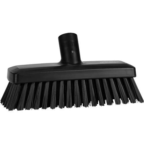 Compact Wall/Deck Broom, Stiff Bristles, 8-9/10", Polyester/Polypropylene, Black NTL Industrial