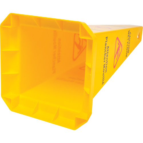 Wet Floor Safety Cone, Bilingual with Pictogram NTL Industrial