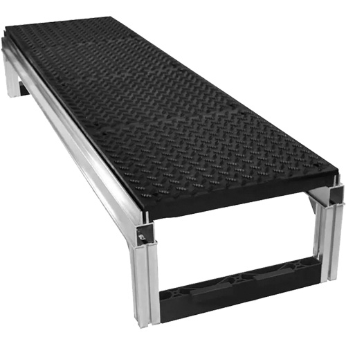 FOUNDATION Diamond-Plate Traction Modular Aluminum Work Platform Kit, 18" W x 72" D, 400 lbs. Capacity, All-Welded NTL Industrial