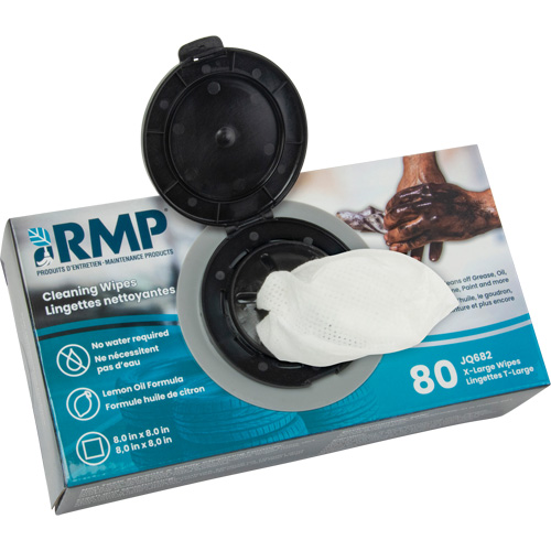 X-Large Cleaning Wipes, 80 Wipes, 8" x 8" NTL Industrial