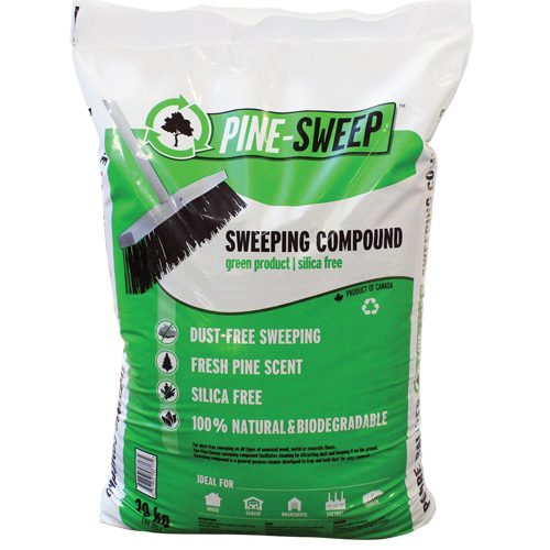Compos&eacute; de balayage biod&eacute;gradable Pine Sweep, Sac, 44 lb (20 kg) NTL Industrial