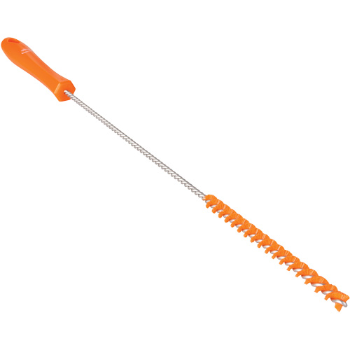 Tube Brush, Stiff Bristles, 19-7/10" Long, Orange NTL Industrial