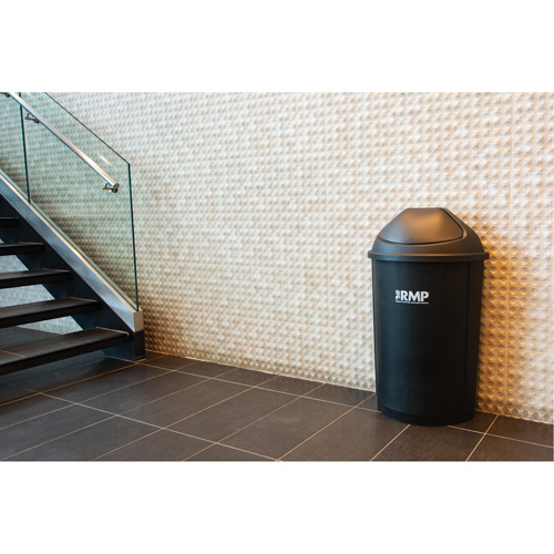 Poubelle demi-ronde, Poly&eacute;thyl&egrave;ne, 21 gal. US NTL Industrial