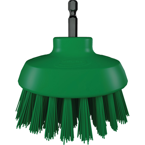 HyDrive Round Drill Brush, Extra Stiff Bristles, 3-1/10" Long, Green NTL Industrial