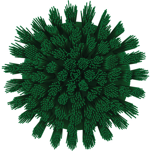 HyDrive Round Drill Brush, Extra Stiff Bristles, 3-1/10" Long, Green NTL Industrial