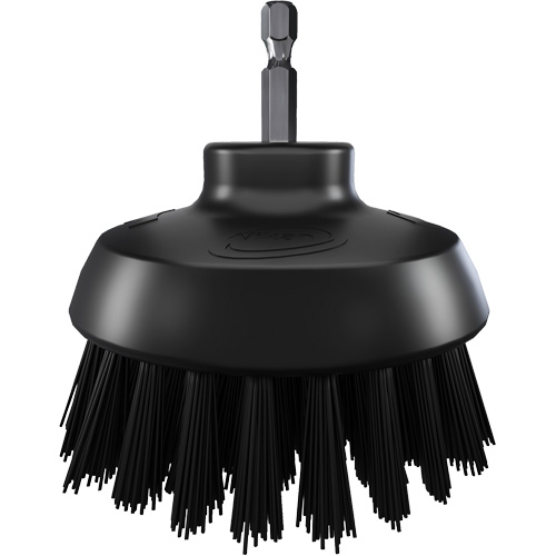 HyDrive Round Drill Brush, Extra Stiff Bristles, 3-1/10" Long, Black NTL Industrial