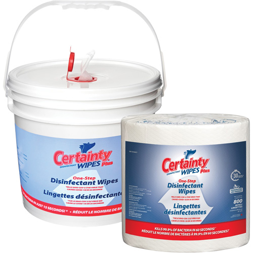 Lingettes d&eacute;sinfectantes Plus avec distributeur de type seau NTL Industrial