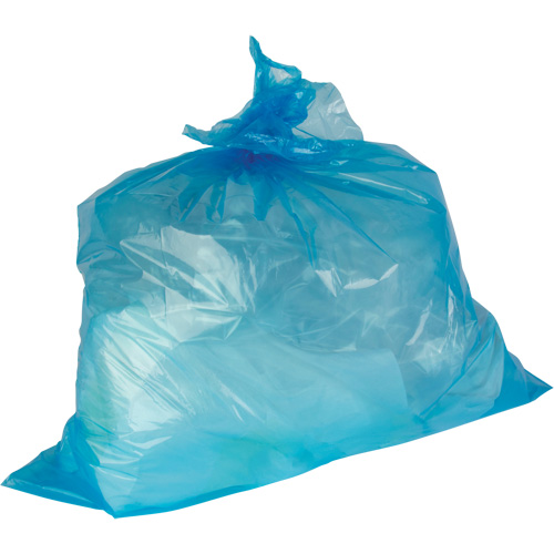 Sacs &agrave; d&eacute;chets de calibre industriel, Fort, 30" la x 38" lo, 0,9 mils, Bleu, Capacit&eacute; 88 L (20 gal.) NTL Industrial