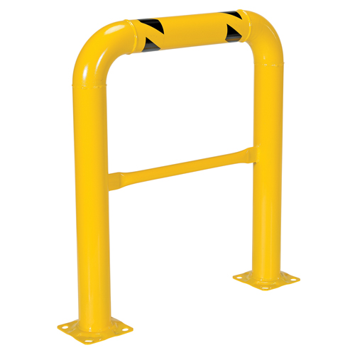 Garde-corps &agrave; profil &eacute;lev&eacute; pour machines, 3' la x 3,5' h, Jaune NTL Industrial