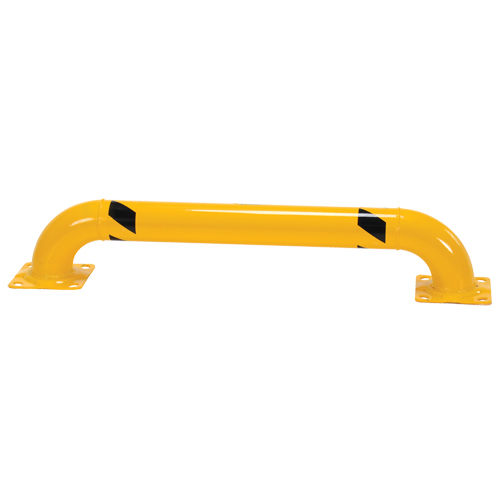Garde-corps &agrave; profil bas pour rayonnages, 4' la x 0,75' h, Jaune NTL Industrial