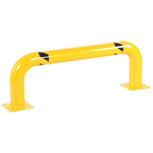 Low Profile Rack Guards, 4' W x 1.4' H, Yellow NTL Industrial