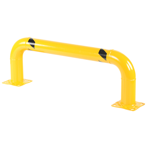 Low Profile Rack Guards, 4' W x 1.4' H, Yellow NTL Industrial