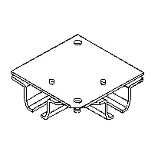 Ceiling Mount Curtain Partition 90° Corner Connector NTL Industrial