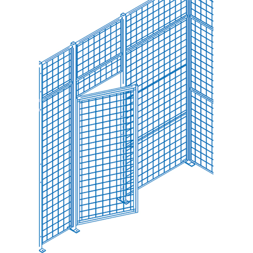 Composantes pour partitions & cloisons grillag&eacute;es - Portes battantes, 4' la x 7' h NTL Industrial