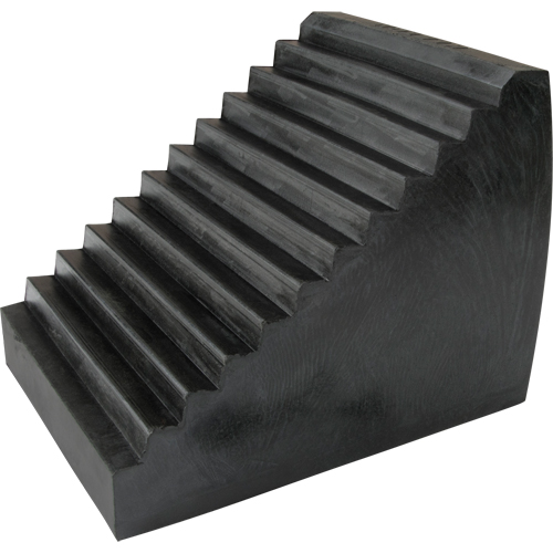 Wheel Chock, 9-1/2" x 6-1/2" x 7-1/2", Black NTL Industrial