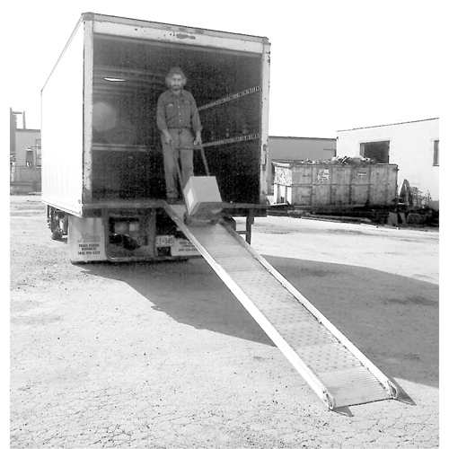 Aluminum Walk ramps with Perforated Traction Grip, 1700 lbs. Capacity, 32" W x 10' L NTL Industrial