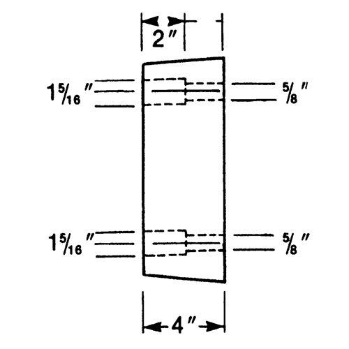Butoirs de quai en caoutchouc moul&eacute;s, Caoutchouc, 13" la x 4" p x 12" h NTL Industrial