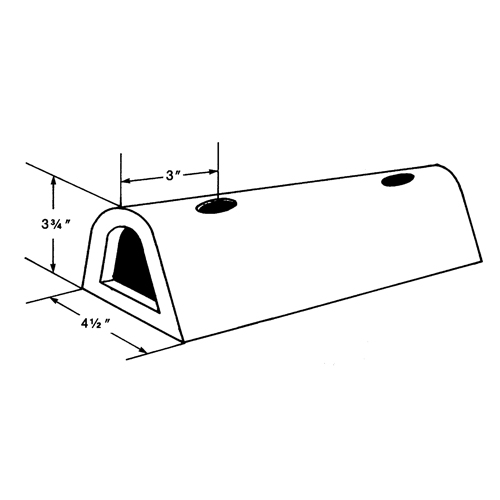 D&eacute;fenses de quai en caoutchouc refoul&eacute;, Caoutchouc, 4-1/2" la x 12" lo x 3-3/4" p NTL Industrial