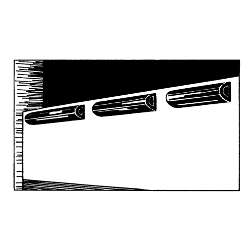 D&eacute;fenses de quai en caoutchouc refoul&eacute;, Caoutchouc, 4-1/2" la x 12" lo x 3-3/4" p NTL Industrial