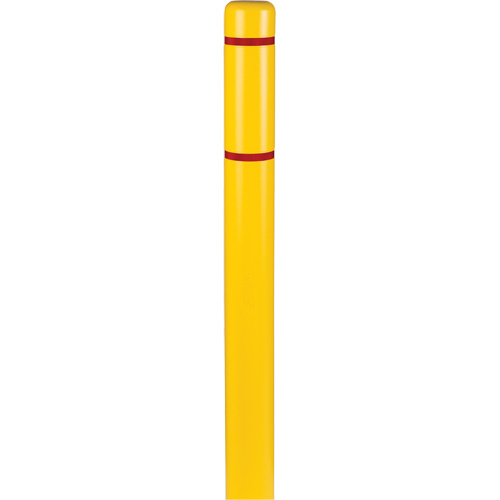Polyethylene Bollard Covers, 4-1/2" Dia. x 52" L, Yellow NTL Industrial