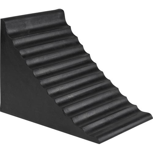Wheel Chock, 9-7/8" x 7-1/8" x 7-1/2", Black NTL Industrial
