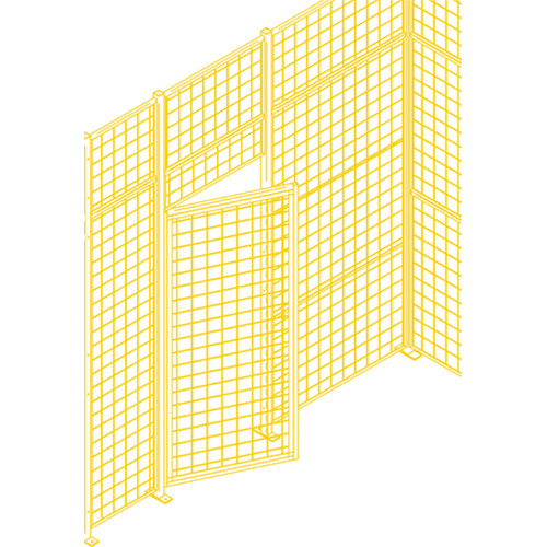 Composantes pour partitions & cloisons grillag&eacute;es - Portes battantes, 4' la x 7' h NTL Industrial