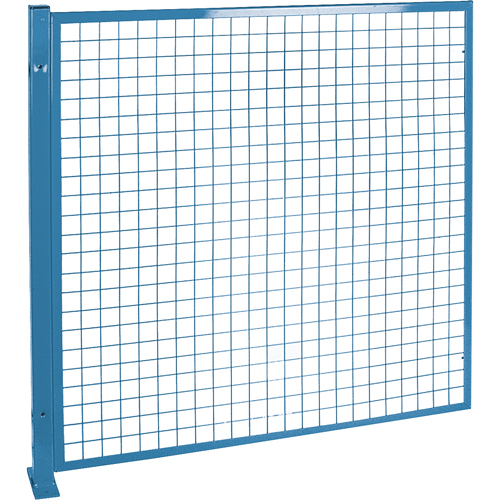 Perimeter Guards - Mesh Style, 4' H x 4' W, Blue NTL Industrial