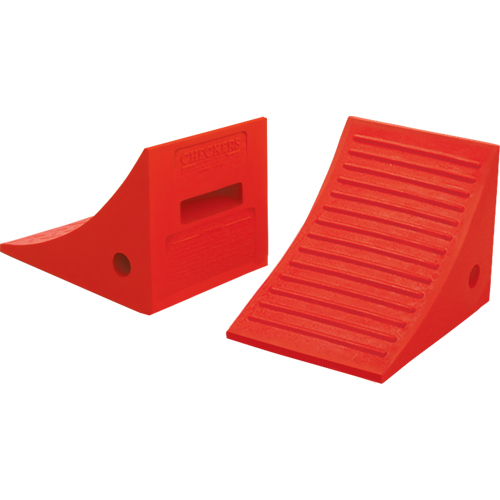 Cales-roue pour usage g&eacute;n&eacute;ral, Polyur&eacute;thane, Orange, 8" la x 11-1/4" p x 8-1/4" h NTL Industrial