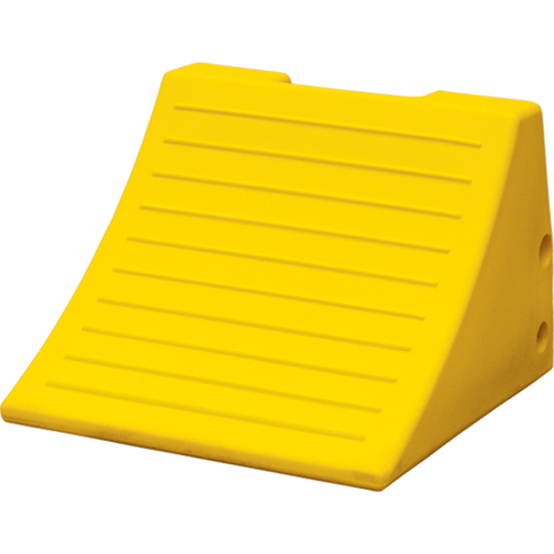 Cales-roue robustes, Polyur&eacute;thane, Jaune s&eacute;curit&eacute;, 15-1/10" la x 15" p x 11" h NTL Industrial