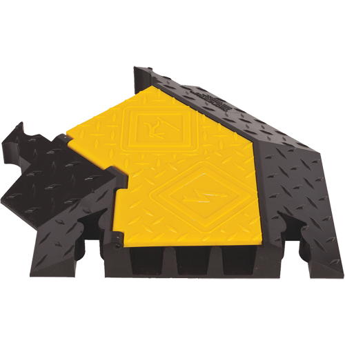 Yellow Jacket&reg; 3-Channel Heavy Duty Cable Protector - Left Turn NTL Industrial