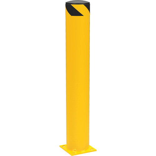 Bornes de s&eacute;curit&eacute; tubulaire, Acier, 42" h x 6-5/8" la, Jaune NTL Industrial