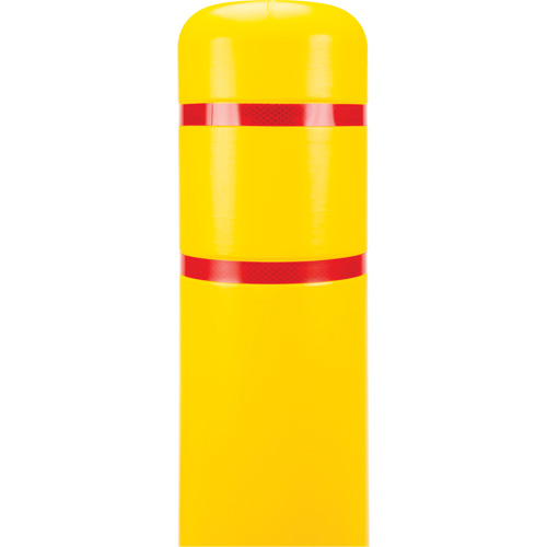 Polyethylene Bollard Cover, 6-5/8" Dia. x 60" L, Red/Yellow NTL Industrial
