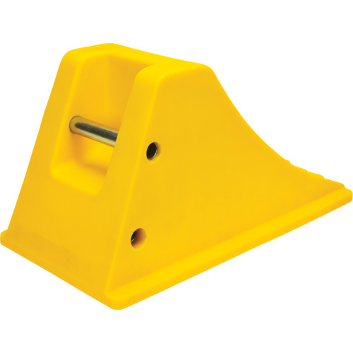 Wheel Chocks with Aluminum Tread, Polyurethane, Safety Yellow, 11-1/4" W x 21" D x 12-1/4" H NTL Industrial