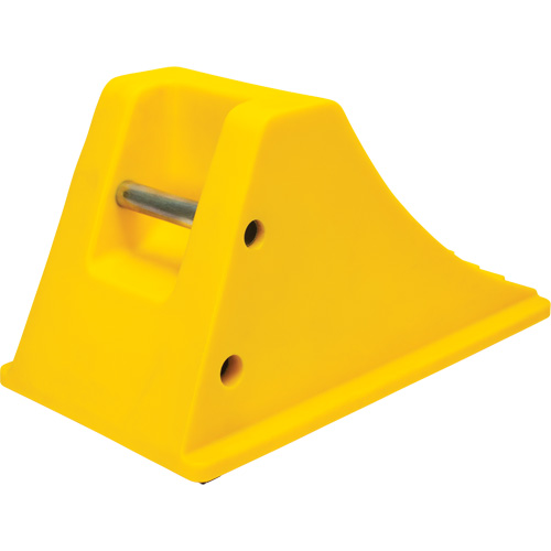 Wheel Chocks with Rubber Tread, Polyurethane, Yellow, 11-1/4" W x 21" D x 12-1/4" H NTL Industrial
